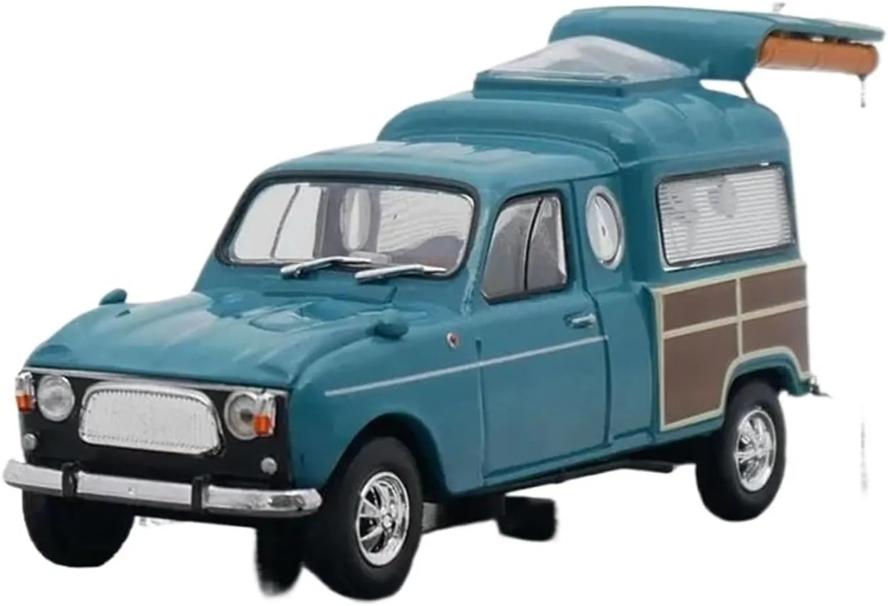 1 43 for Renault 4 Trafic RV Camper Simulation Alloy Car Model Static Display Collectible Toy Souvenir Motor Vehicles Toys