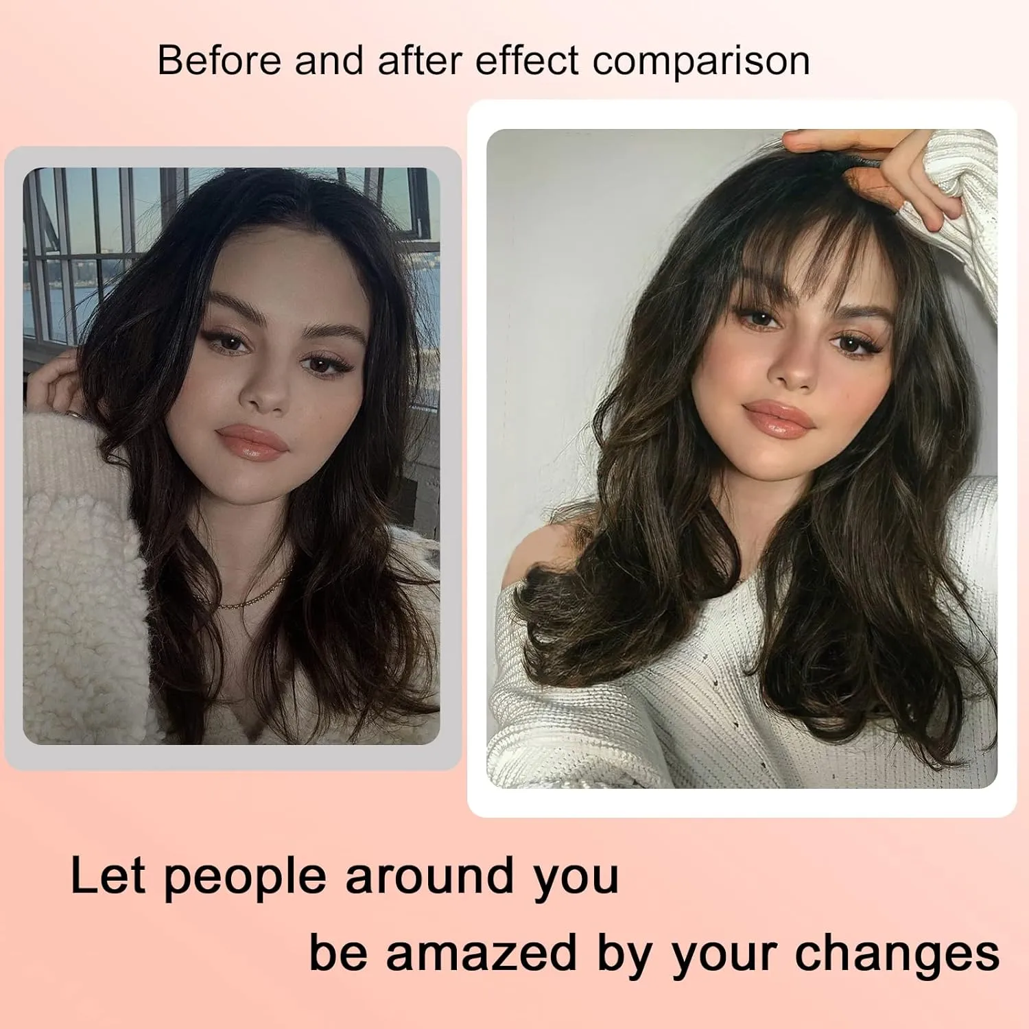 100% Human Hair Clip in Bangs,Women Air Thinning Curtain Flat Natural Curved Wispy Faux Fake Ash Blonde Bangs