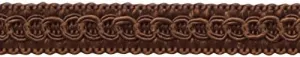 1/2" (1cm) Basic Solid Collection Scroll Gimp Braid Trim # 0050SG, Mocha Brown #D2 (Dark Chocolate Brown) 14 Yard Value Pack (42 ft/12.5m)