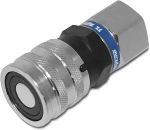 1/2" Body with 1/2" SAE O-Ring BOSS thread | Flat Face Hydraulic Quick Connect Coupler | Skid Steer Bobcat Attachment | ISO 16028 Heavy-Duty Coupling with Dust Caps | Model TL92-F