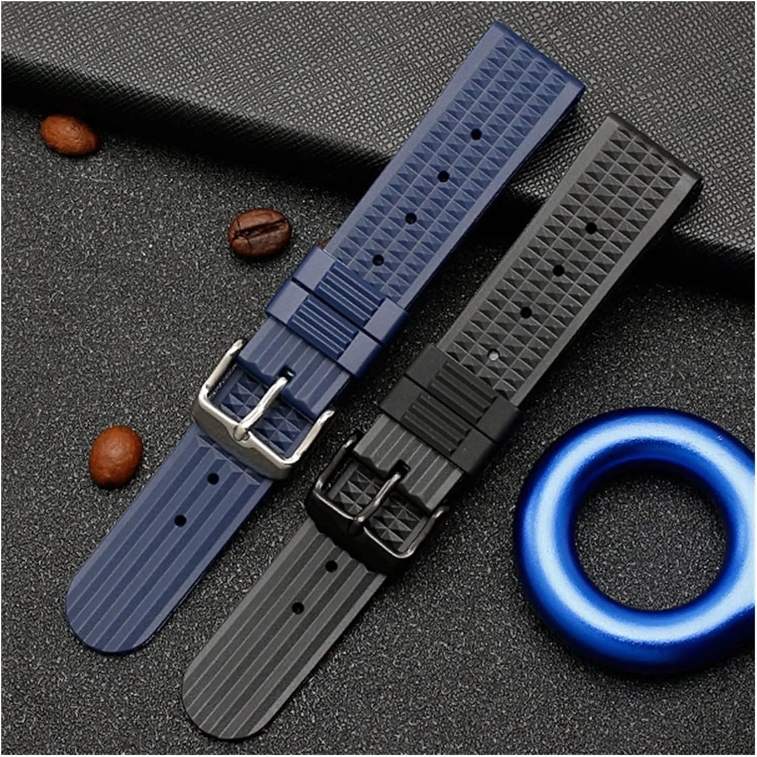 20mm 22mm Watch Strap Fit Watch Rubber Watch Band Fit Watch Sport Diving Rubber Replacement Strap Wrist Strap