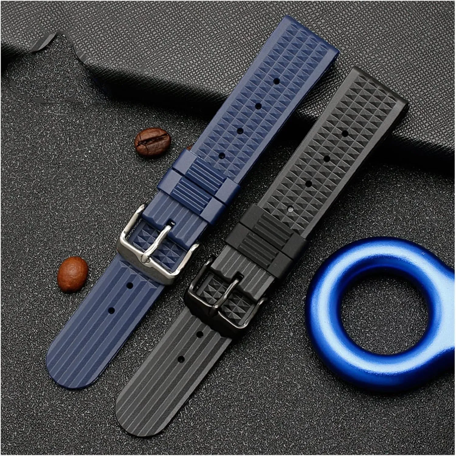 20mm 22mm Watch Strap Fit Watch Rubber Watch Band Fit Watch Sport Diving Rubber Replacement Strap Wrist Strap