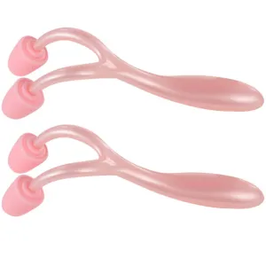 2pcs Facial Roller Massager Silicone Nose Straightening Corrector Anti-Aging Skin Tightening Beauty Tool for Home Spa