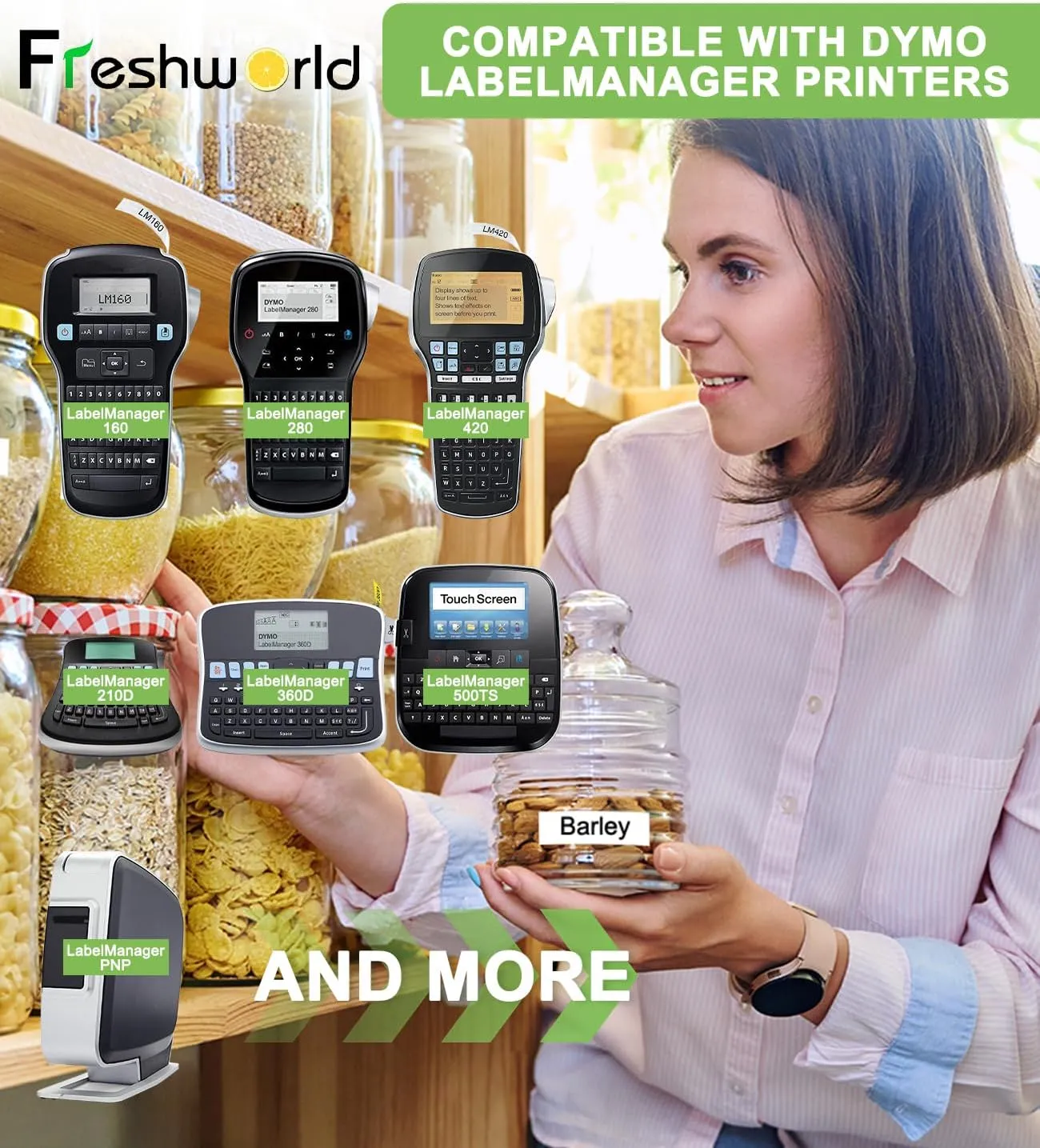 3-Pack Label Maker Tape Compatible DYMO D1 Label Tape 45013 S0720530 Replace for D1 A45013 Refills, Black on White, 1/2 Inch x 23Ft, for DYMO LabelManager 160 420P 210D 280 360D PnP
