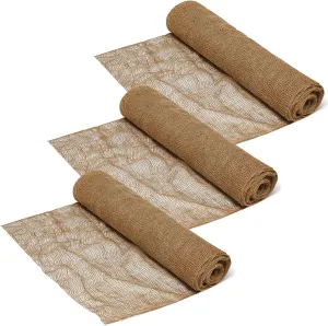 3 Pcs Erosion Control Blankets 48 Inch x 90 ft in Total Burlap Netting Mesh Erosion Control Liners Burlap Loose Weave Planter Liner Roll for Garden Raised Bed Soil Saver