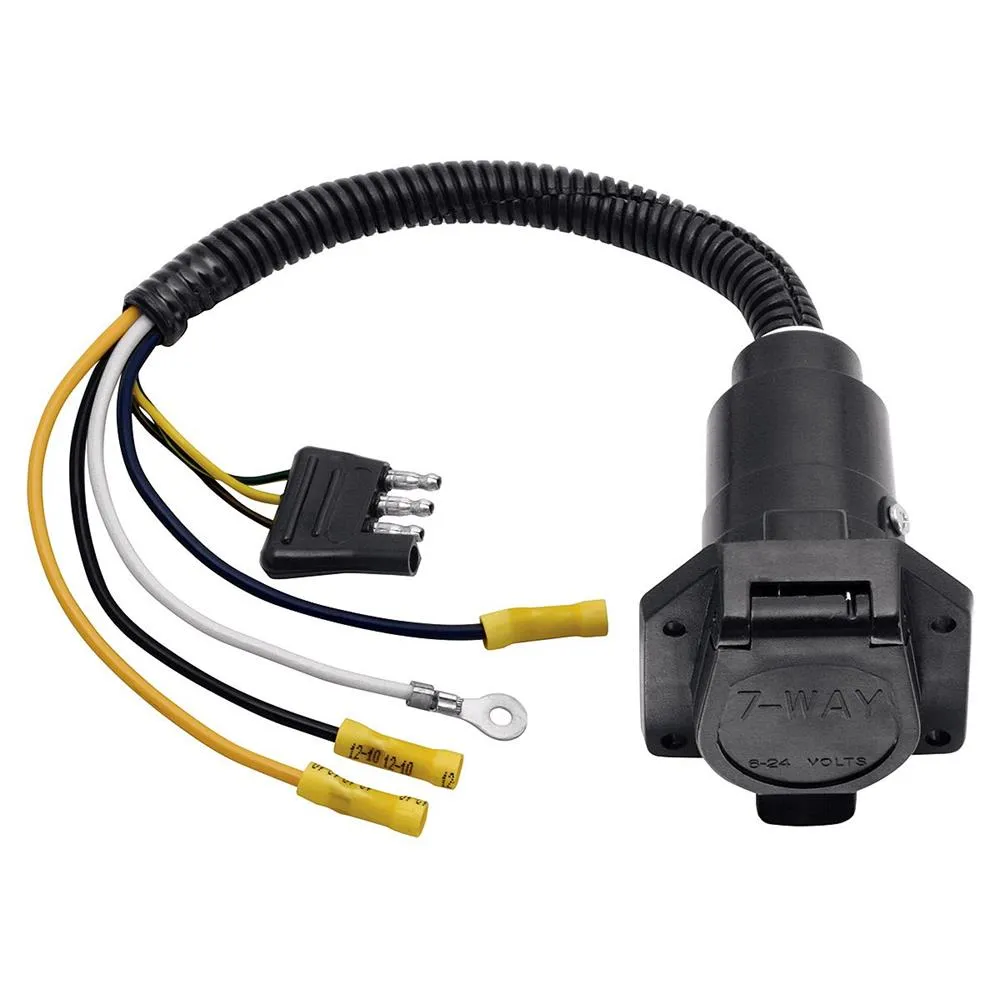 4-Flat To 7-Way Flat Pin ConnectorAdapter Plastic