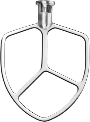 5-6QT Stainless Steel Flat Beater for KitchenAid Stand Mixer, Kitchen Aid Paddle Attachment Accessories/No coating/Dishwasher Safe Replacement for kitchenaid Professional 5 Plus and 600 Series Mixer