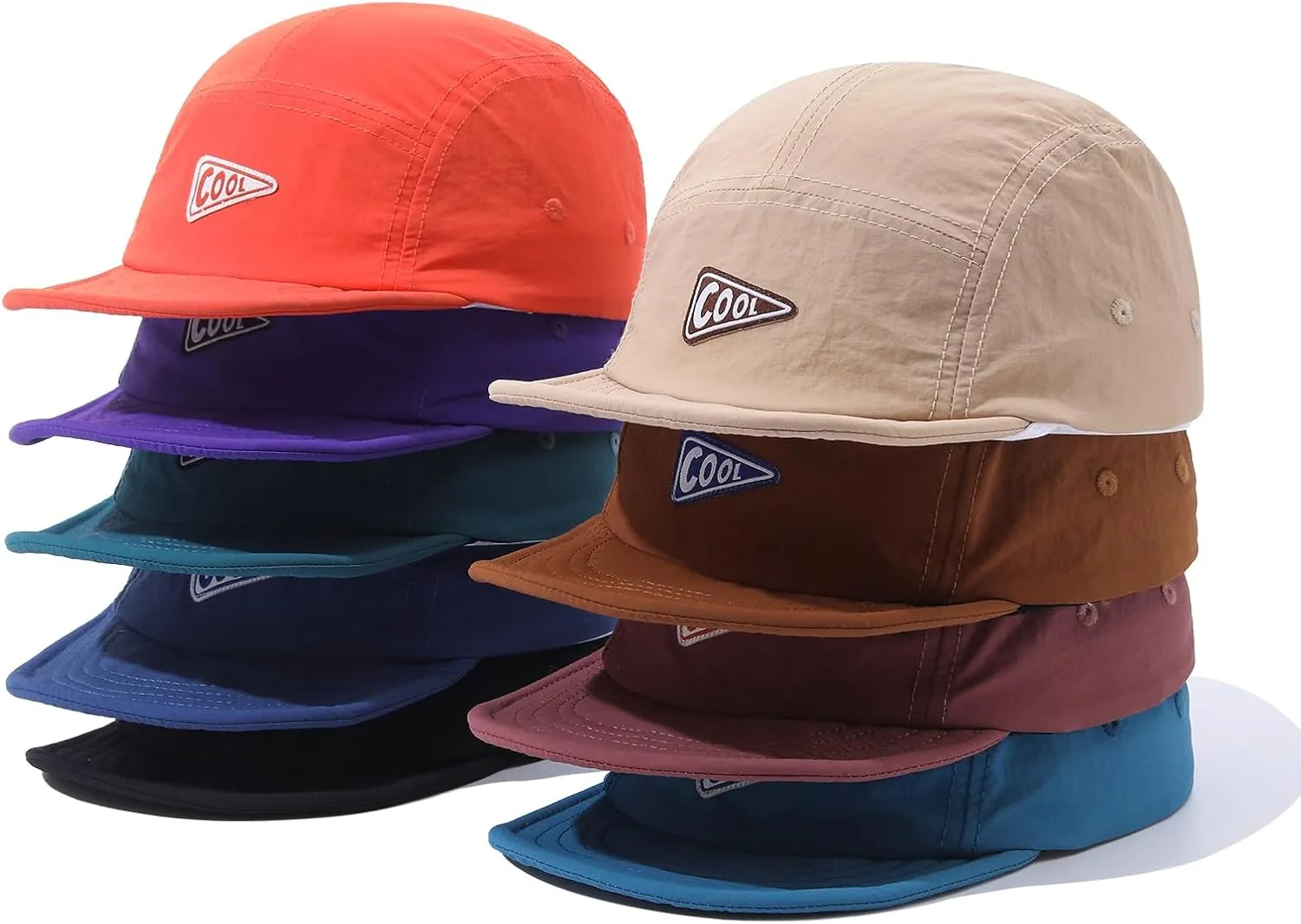 5 Panel Hats for Men Quick Dry Baseball Cap Short Brim Caps Casual Dad Hat Trucker Hats Hip Hop Cadet Caps Sun Hat