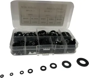 500 Pcs Nylon Flat Washers, Black Plastic Washers,8 Sizes M2 M2.5 M3 M4 M5 M6 M10 M8,Fits for Most Cars, Trucks, Household Appliances,Suvs