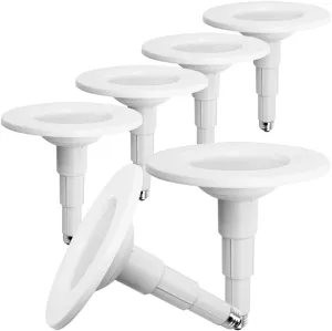 5/6''Adjustable Height LED Can Lights Retrofit Recessed Lighting 6 Pack,800 lm 2700K Soft White,12=60W,Dimmable,ETL Damp Rated,E26 Base,Flat Trim,Easy Retrofit Downlight Installation.