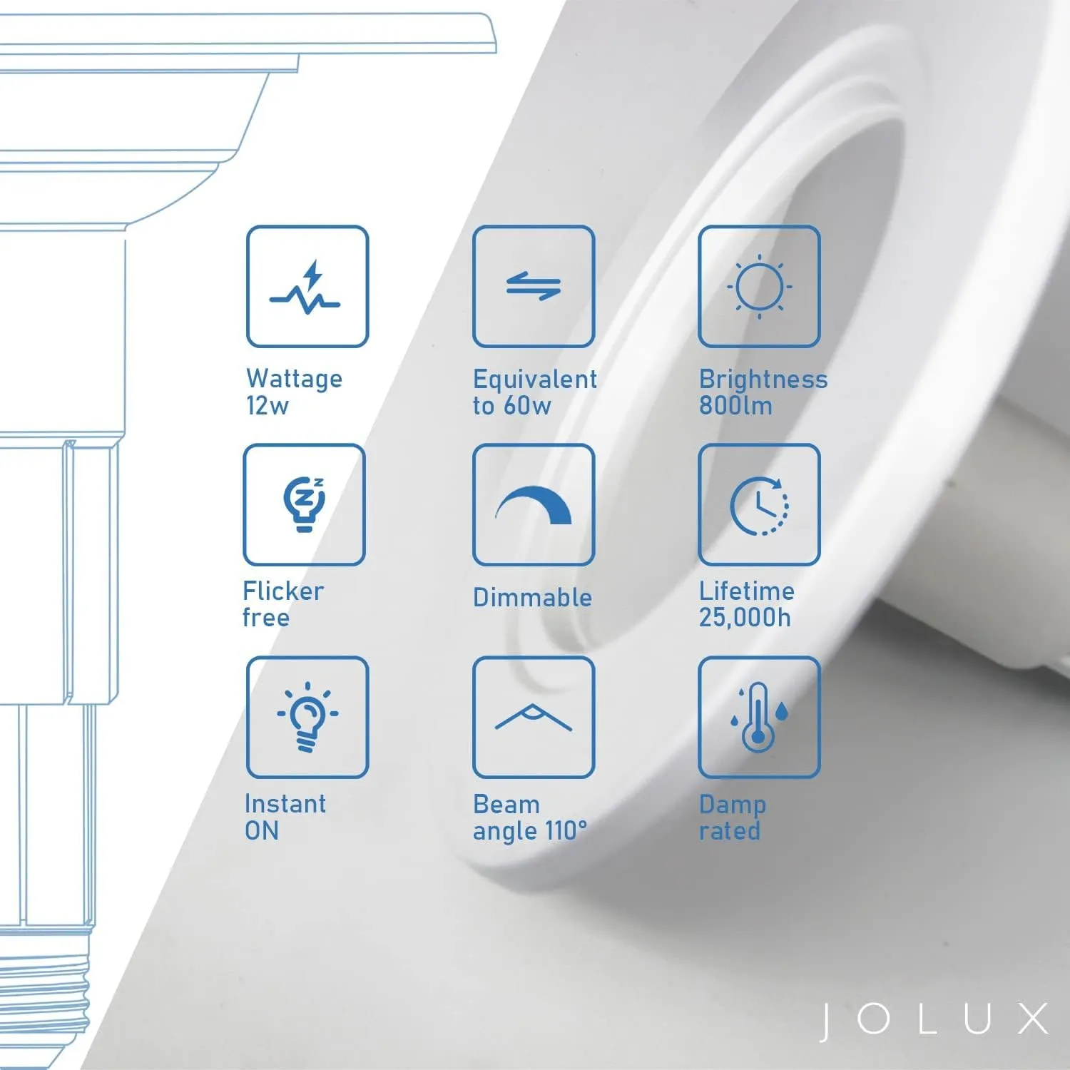5/6''Adjustable Height LED Can Lights Retrofit Recessed Lighting 6 Pack,800 lm 2700K Soft White,12=60W,Dimmable,ETL Damp Rated,E26 Base,Flat Trim,Easy Retrofit Downlight Installation.