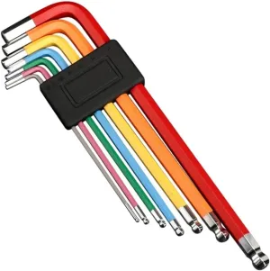 7pcs Set Portable Bicycle Wrench Kit Emergency Repair Tool Colorful Hexagon Bent Spanner Flat Ball Opening