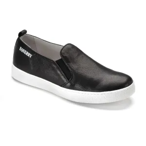 886 - Stylish Black Leather Slip On Sneaker for Boys and Girls