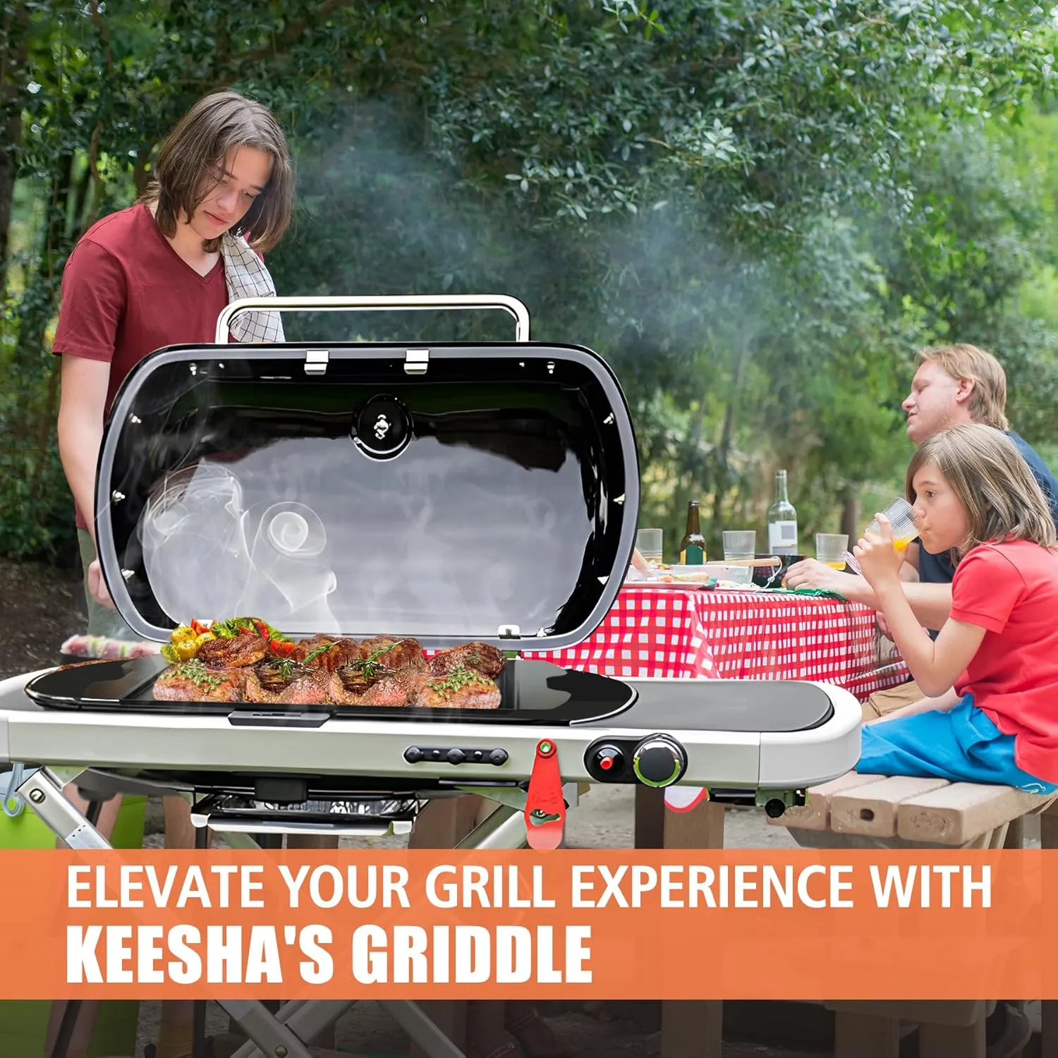 9010001 Griddle KEESHA Upgrade Nonstick Griddle for Weber 9010001 9013001 Traveler Portable Gas Grill
