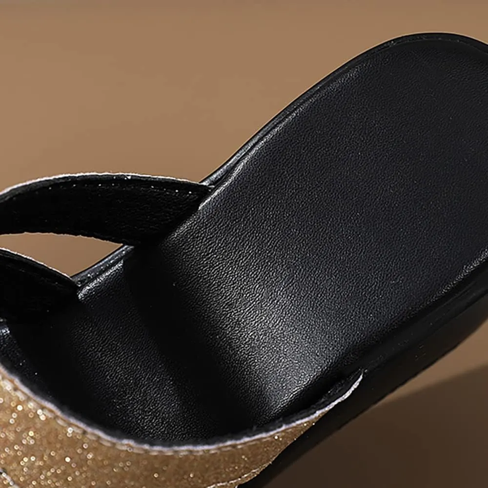 ailishabroy Women Slip on Espadrille Sandals Wedges Slides Sandals Flatform Open Toe