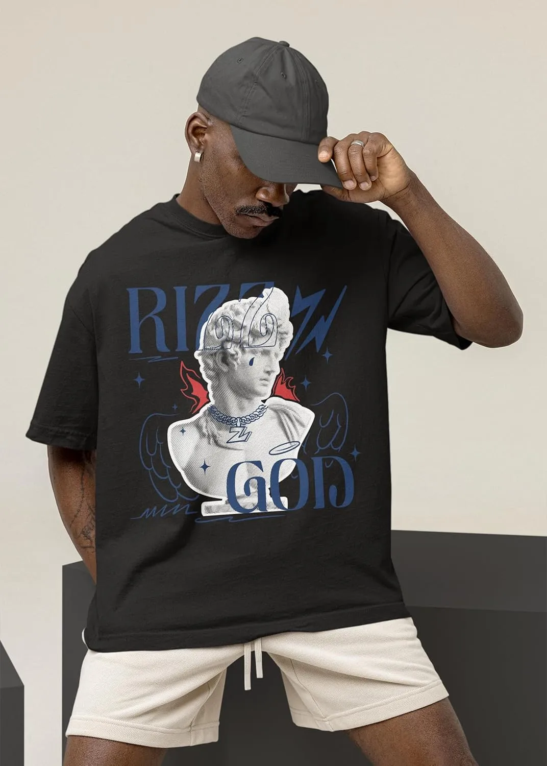 AJ 1 Rare Air 1s 4s Rare 4 Shirt, Rizz God, Shirts Match Sneakers 2D Sneaker T-Shirt Teee