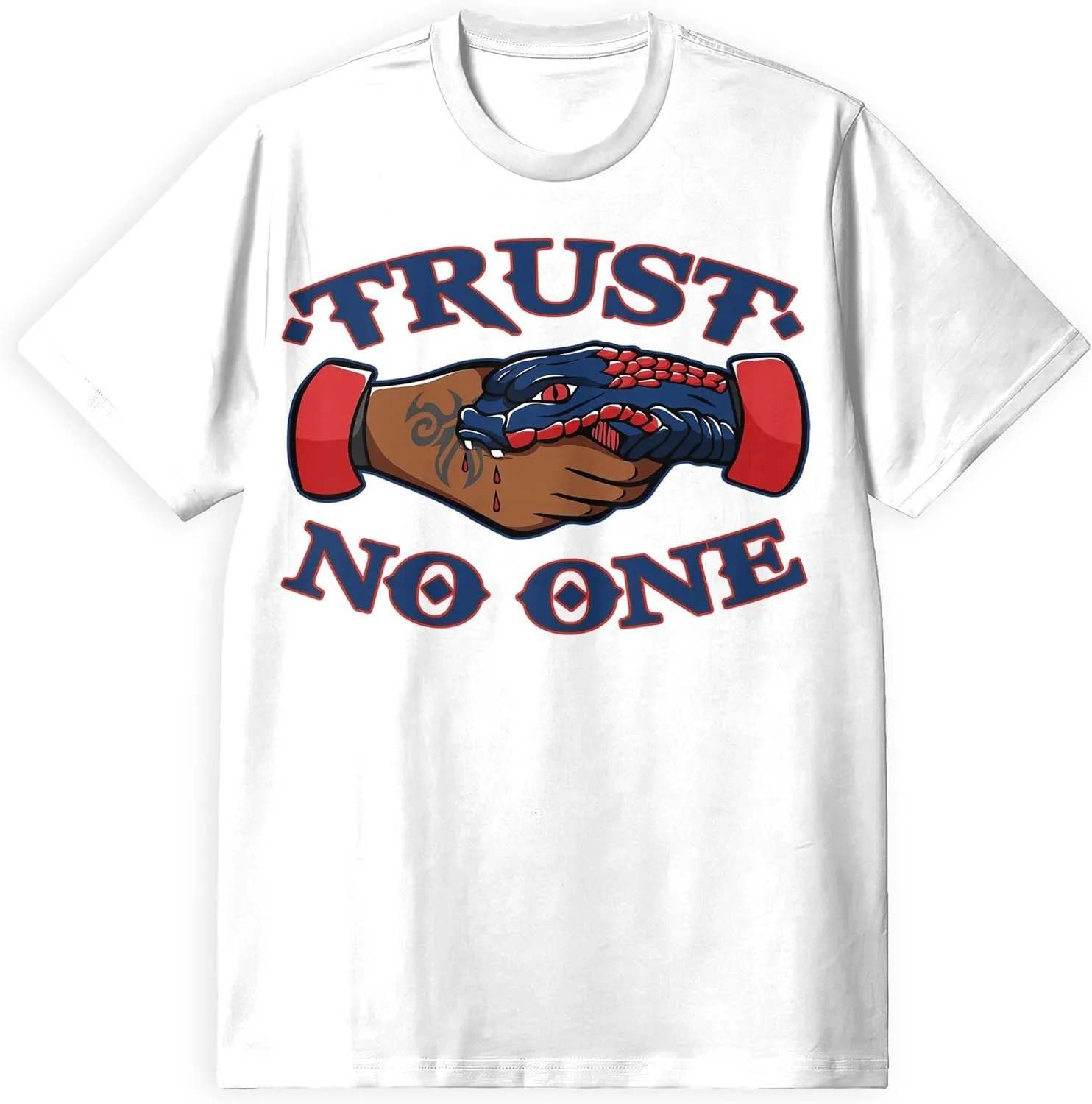 AJ 1 Rare Air 1s 4s Rare 4 Shirt, Trust No One Snake, Shirts Match Sneakers 2D Sneaker T-Shirt Teee