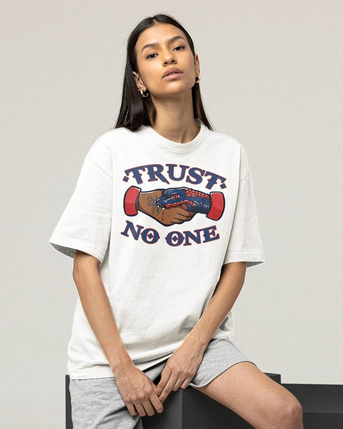 AJ 1 Rare Air 1s 4s Rare 4 Shirt, Trust No One Snake, Shirts Match Sneakers 2D Sneaker T-Shirt Teee