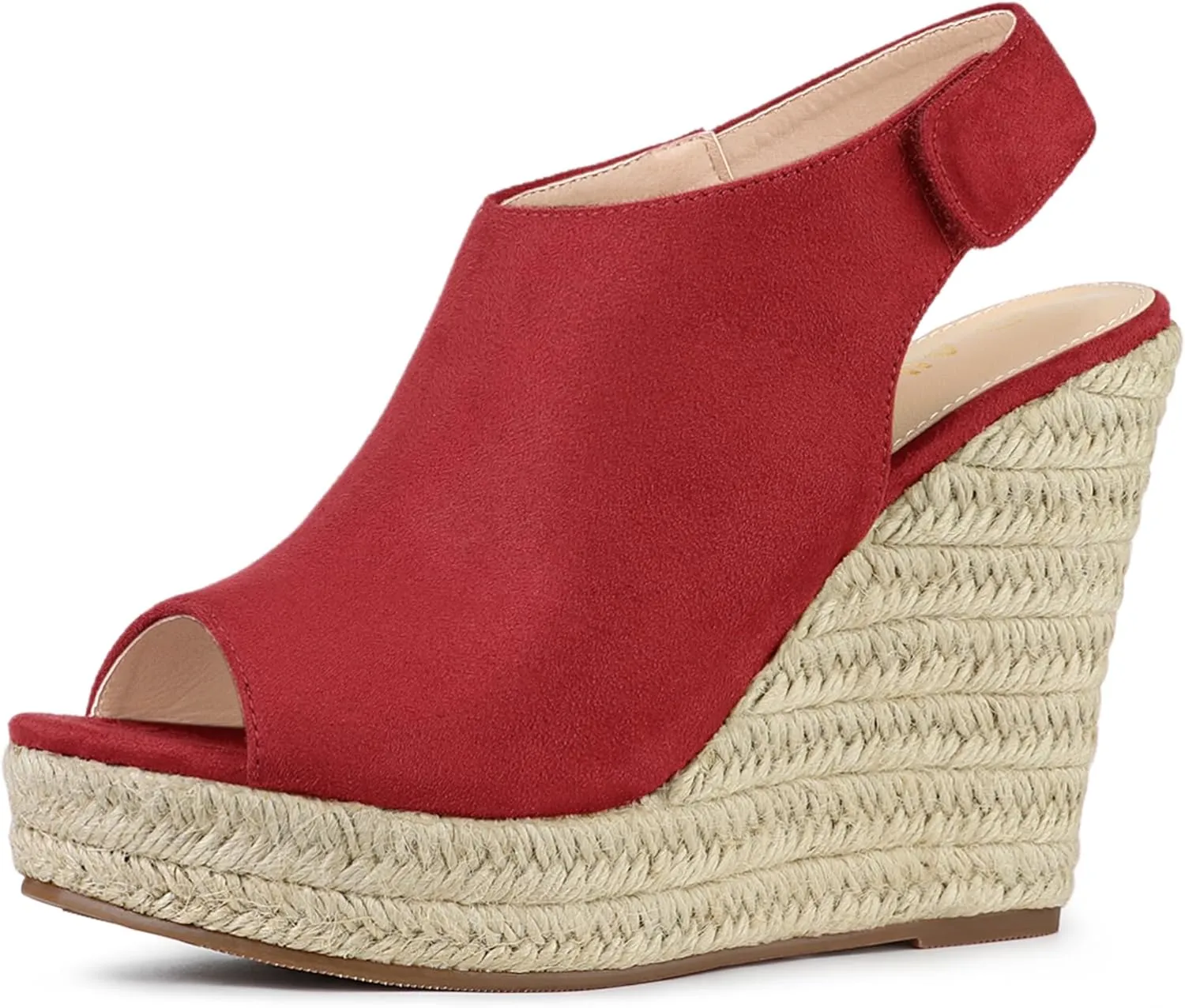 Allegra K Women's Espadrille Platform Heeled Wedges Sandals