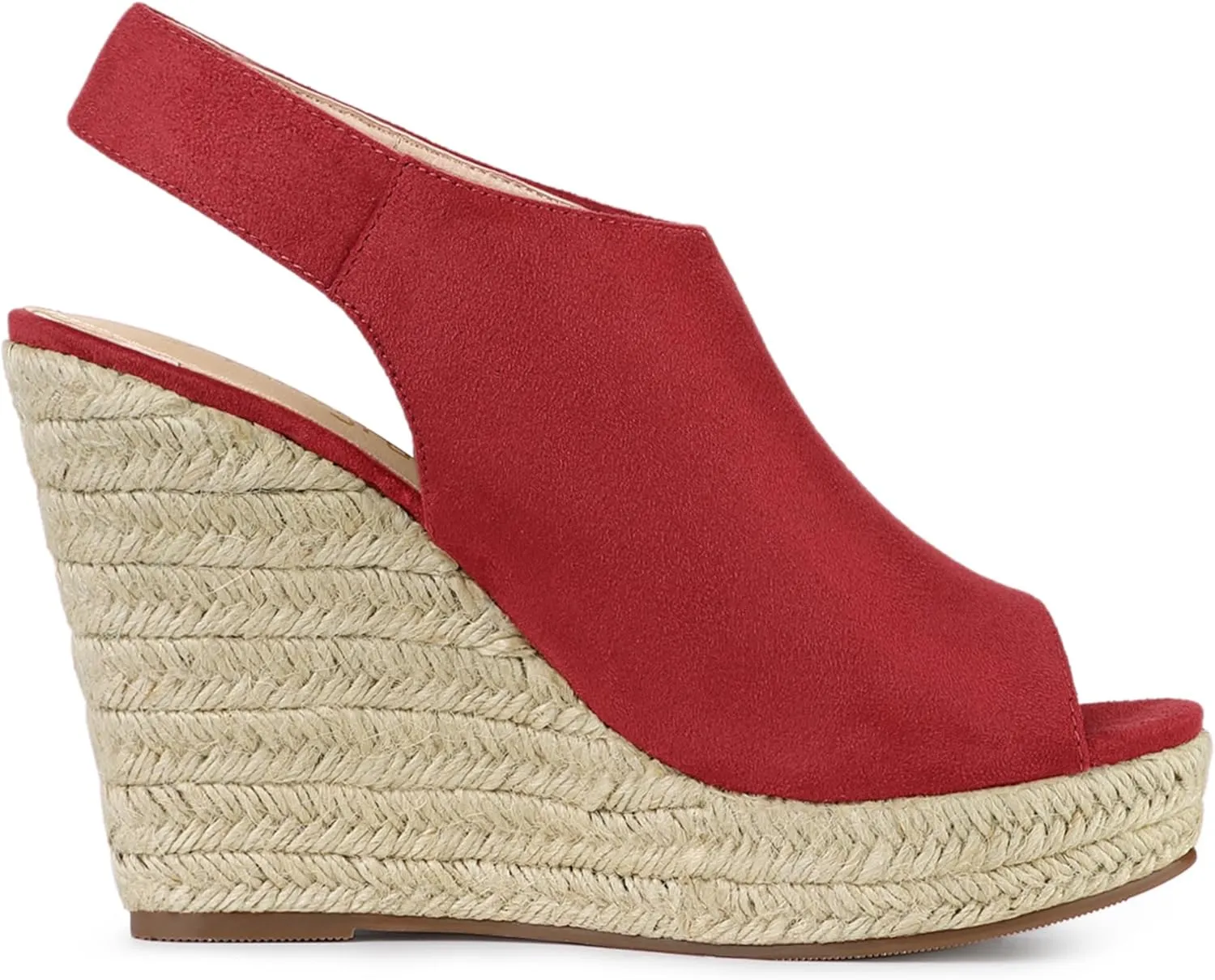 Allegra K Women's Espadrille Platform Heeled Wedges Sandals