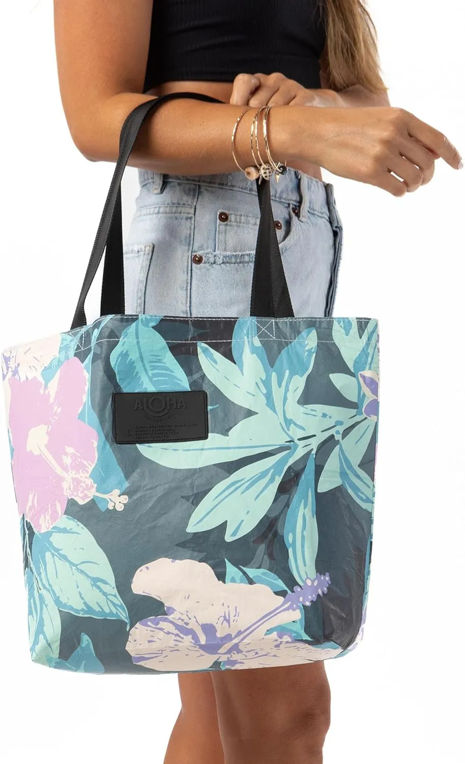 ALOHA Collection Reversible Tote - Splash-Proof Beach & Travel Tote, Easy to Clean (17" x 13")