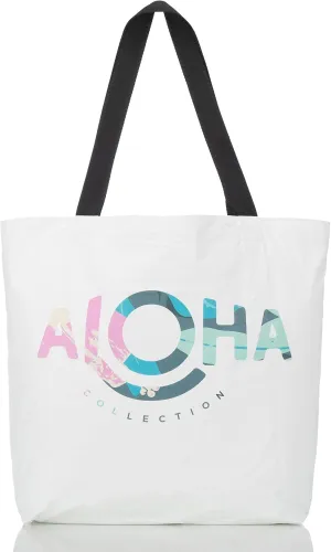 ALOHA Collection Reversible Tote - Splash-Proof Beach & Travel Tote, Easy to Clean (17" x 13")