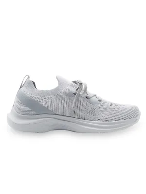 Amp Women’s Knitted Lace-Up Sneakers AW029-GREY