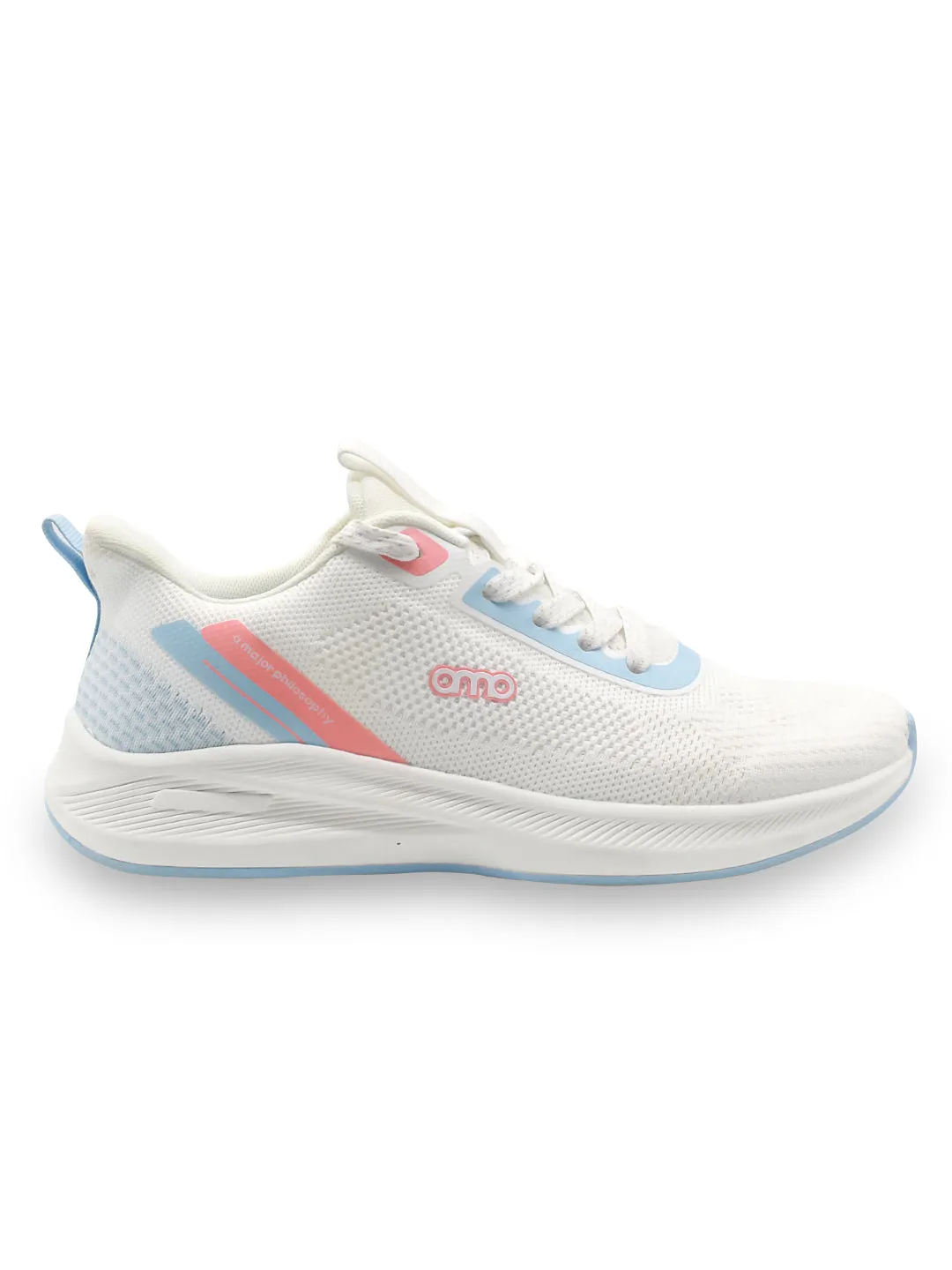 Amp Women’s Knitted Lace-Up Sneakers AW031-WHITE