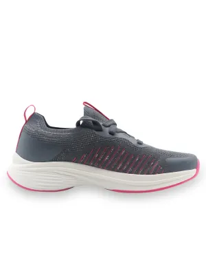 Amp Women’s Knitted Lace-Up Sneakers AW038-GREY