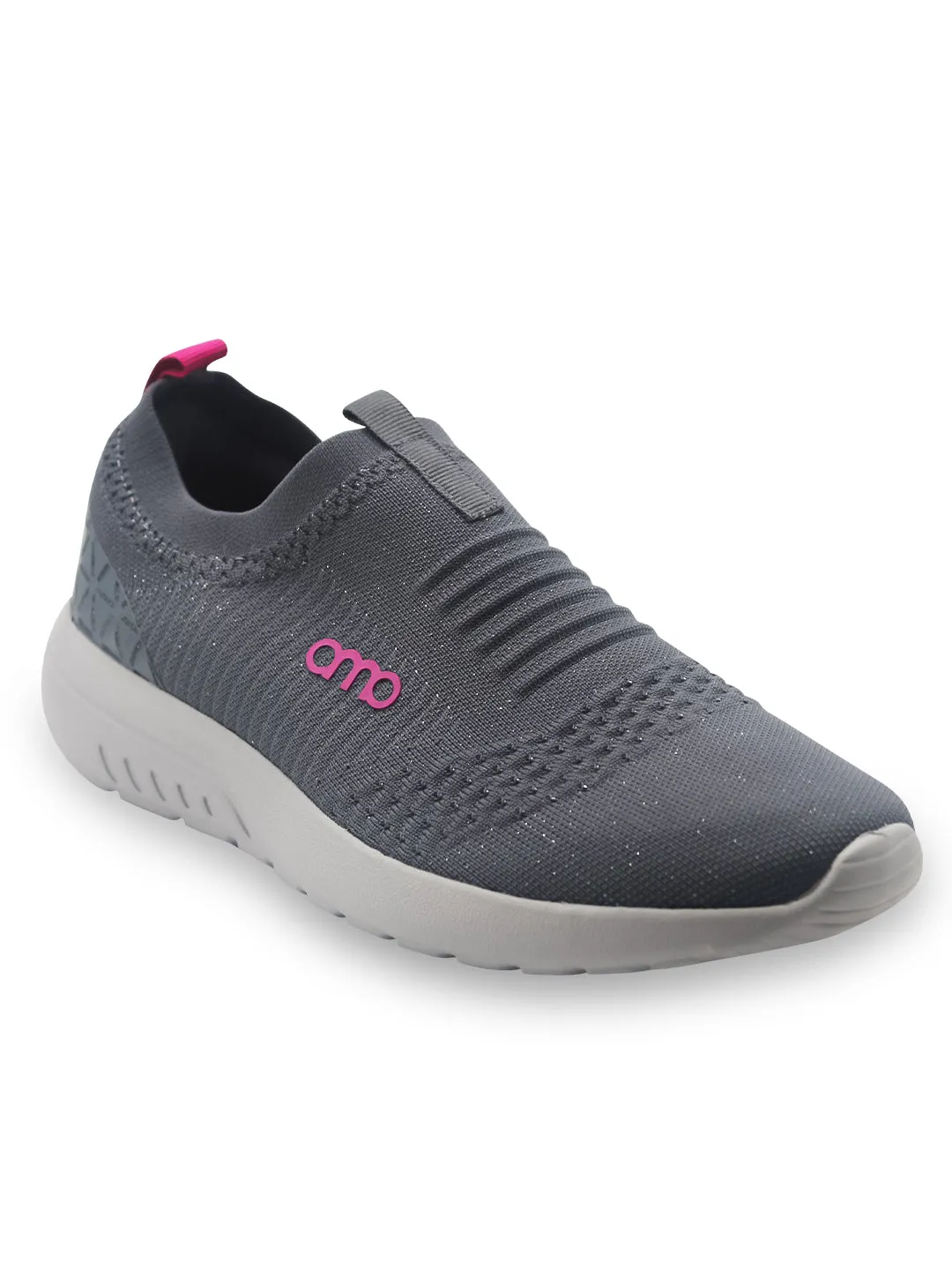 Amp Women’s Knitted Slip-On Sneakers AW028-GREY