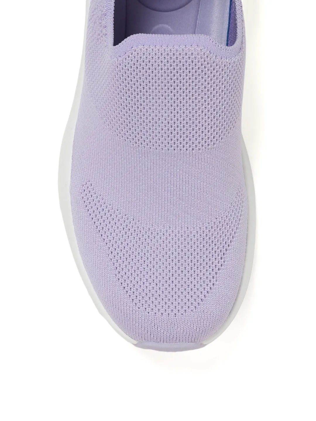 AMP WOMENS KNITTED SLIP-ON SNEAKERS AW051-LILAC