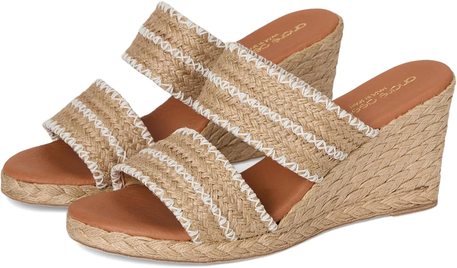 Andre Assous Women's Nolita Raffia Wedge Sandal
