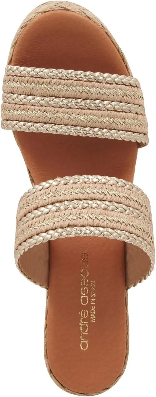 Andre Assous Women's Nolita Raffia Wedge Sandal