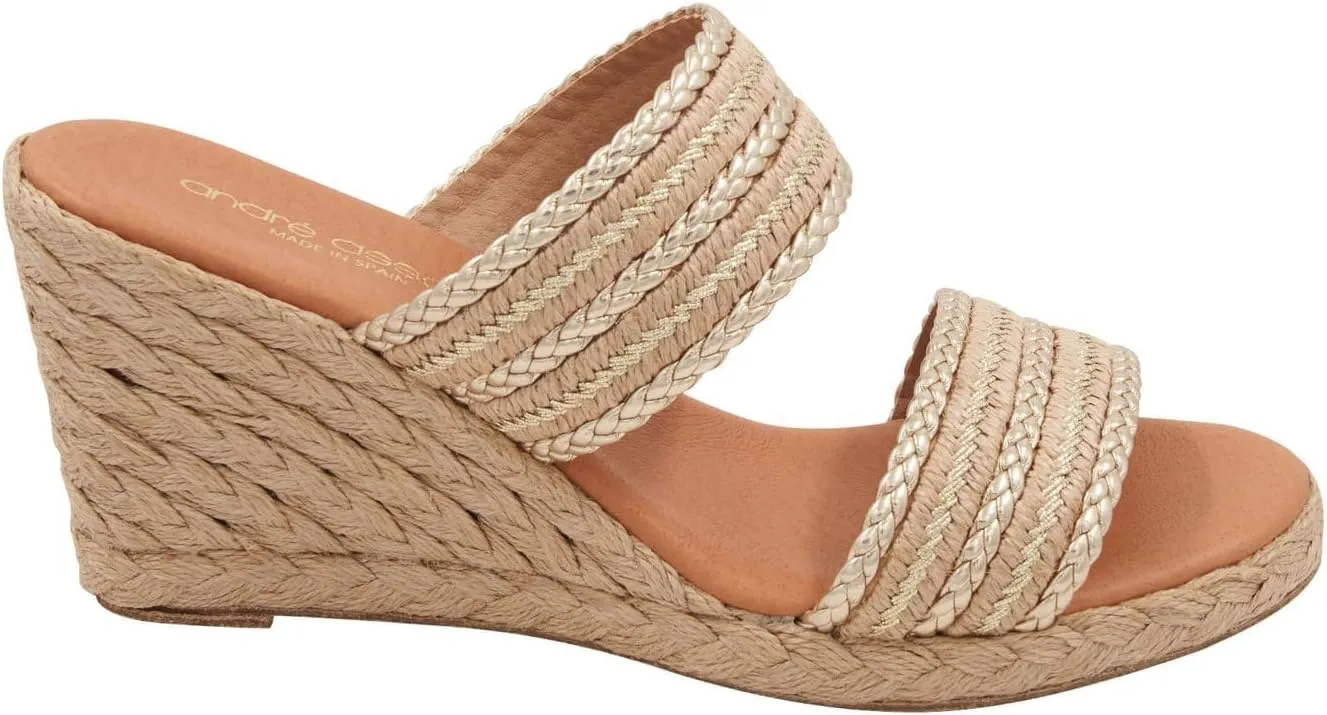 Andre Assous Women's Nolita Raffia Wedge Sandal