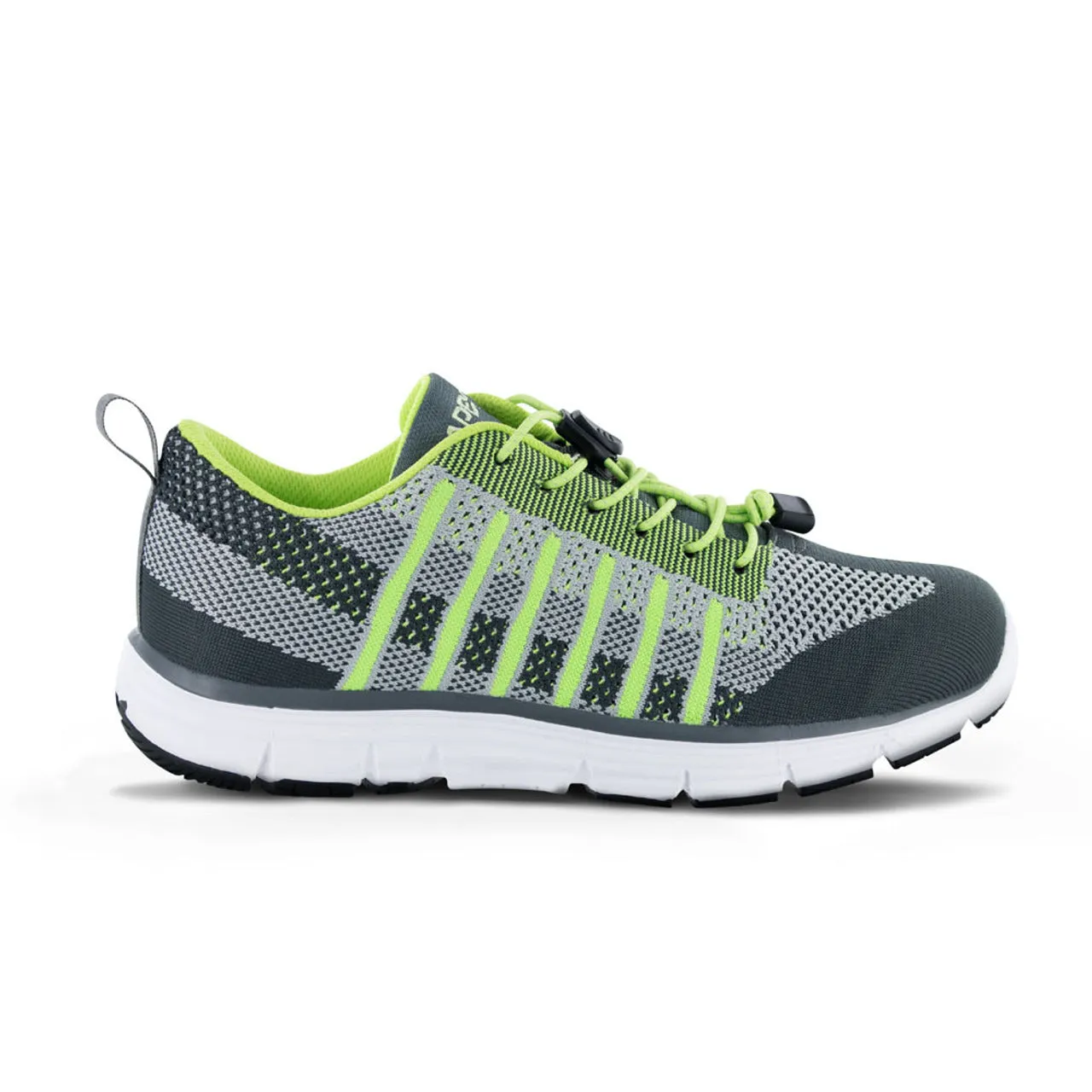 Apexfoot Men's Knit Active Shoe Bolt - Lime - X-Wide (4E)