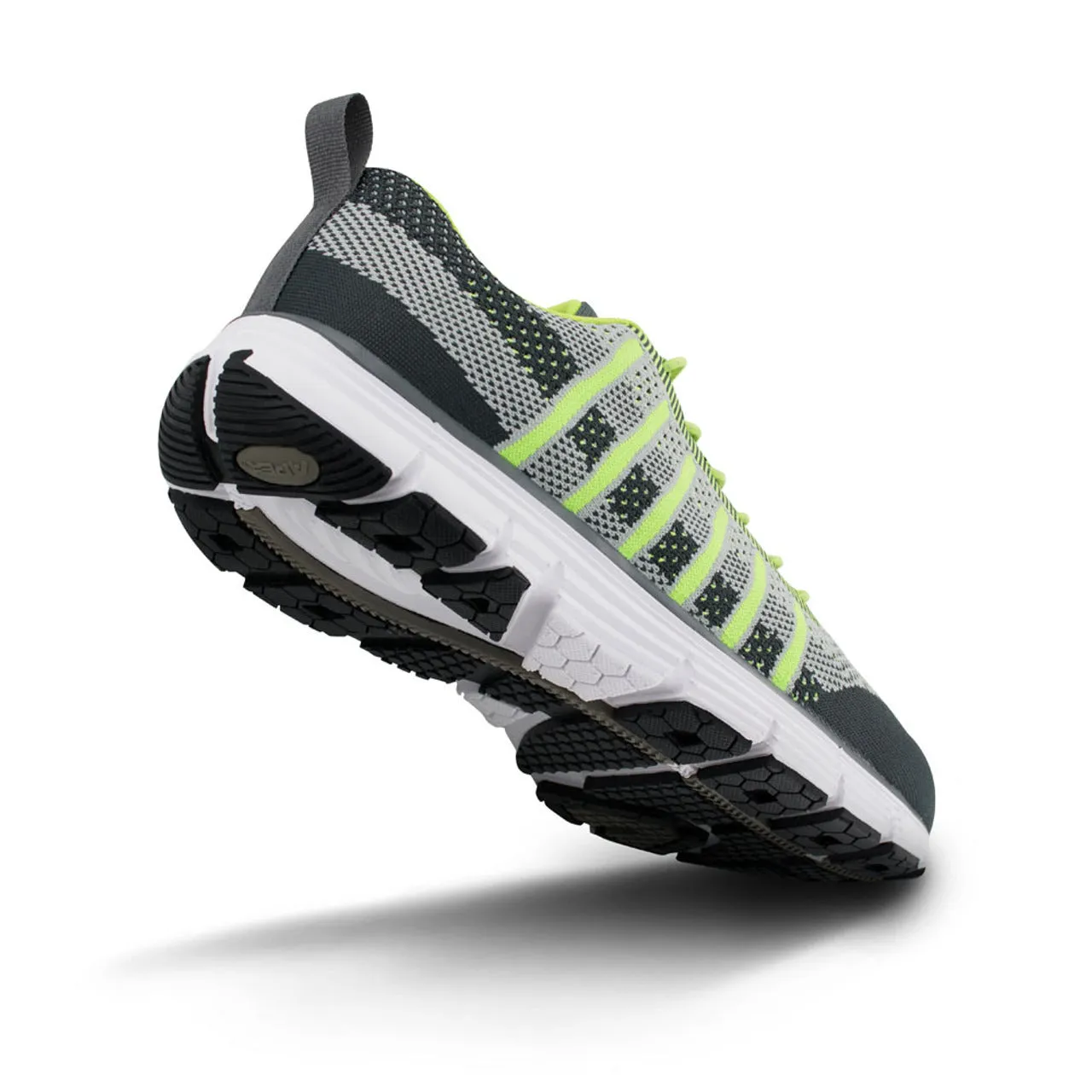 Apexfoot Men's Knit Active Shoe Bolt - Lime - X-Wide (4E)