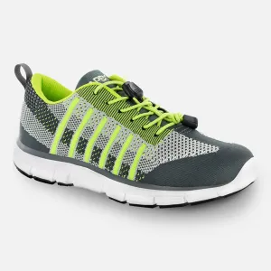 Apexfoot Men's Knit Active Shoe Bolt - Lime - X-Wide (4E)