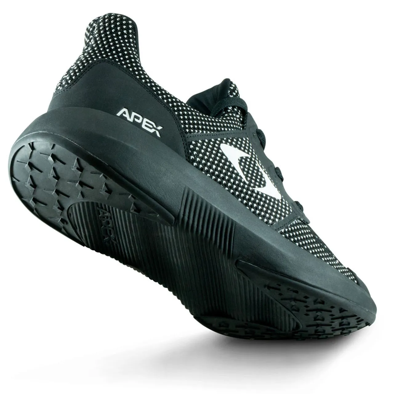 Apexfoot Men's Performance Athletic Sneaker - Black - X-Wide (4E)