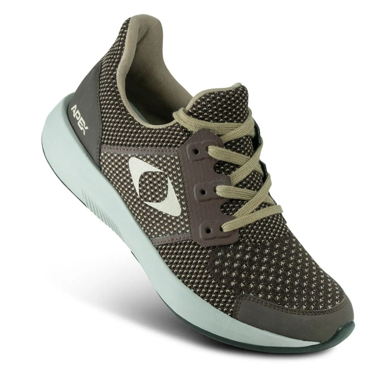 Apexfoot Men's Performance Athletic Sneaker - Brown - Medium (D)