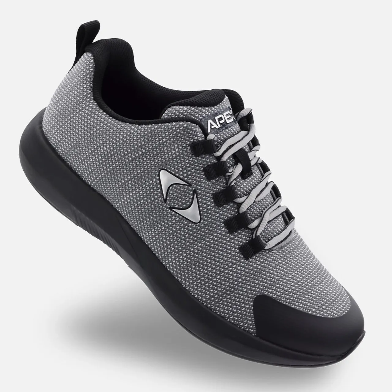 Apexfoot Men's Performance Athletic Sneaker V - Gray - X-Wide (4E)