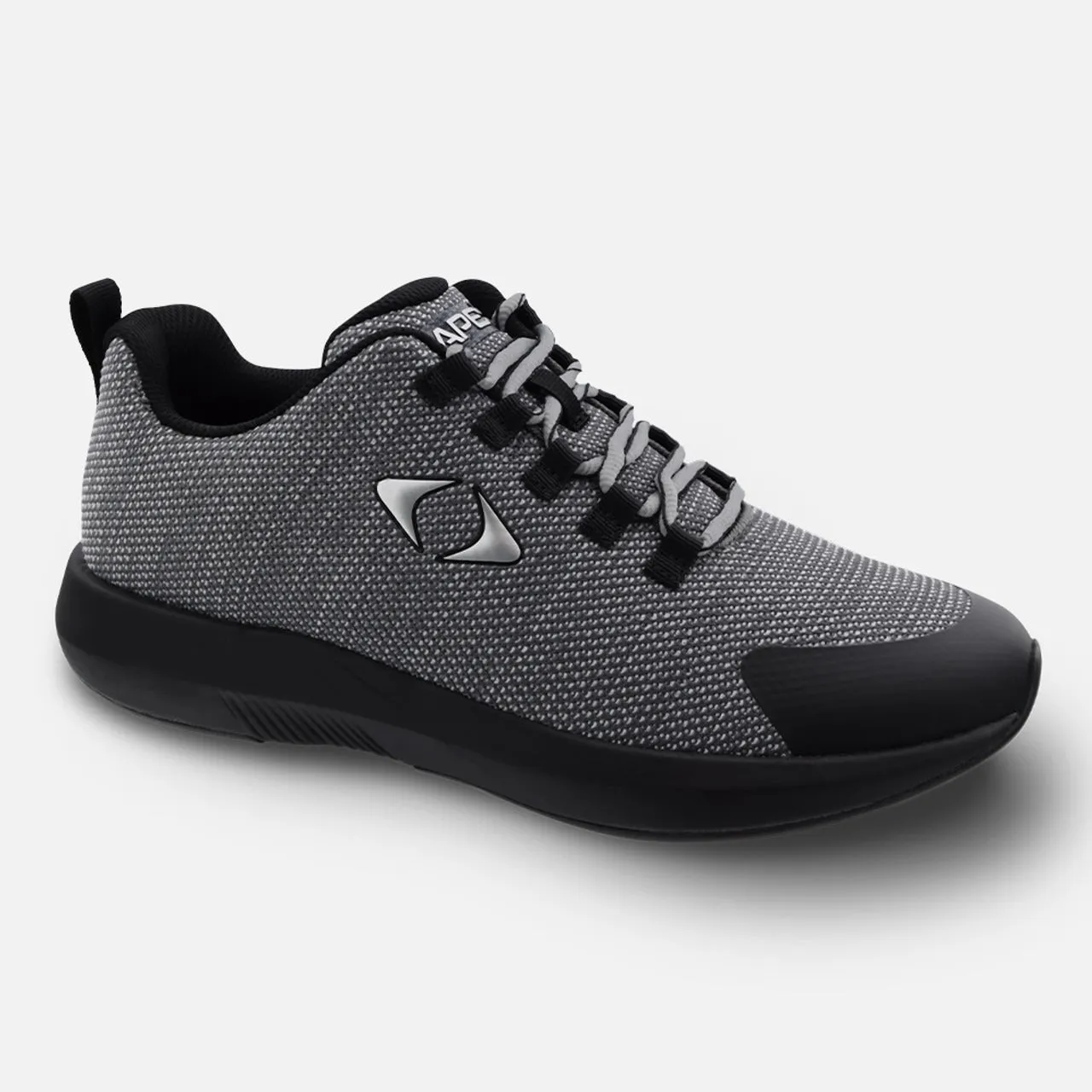 Apexfoot Men's Performance Athletic Sneaker V - Gray - X-Wide (4E)