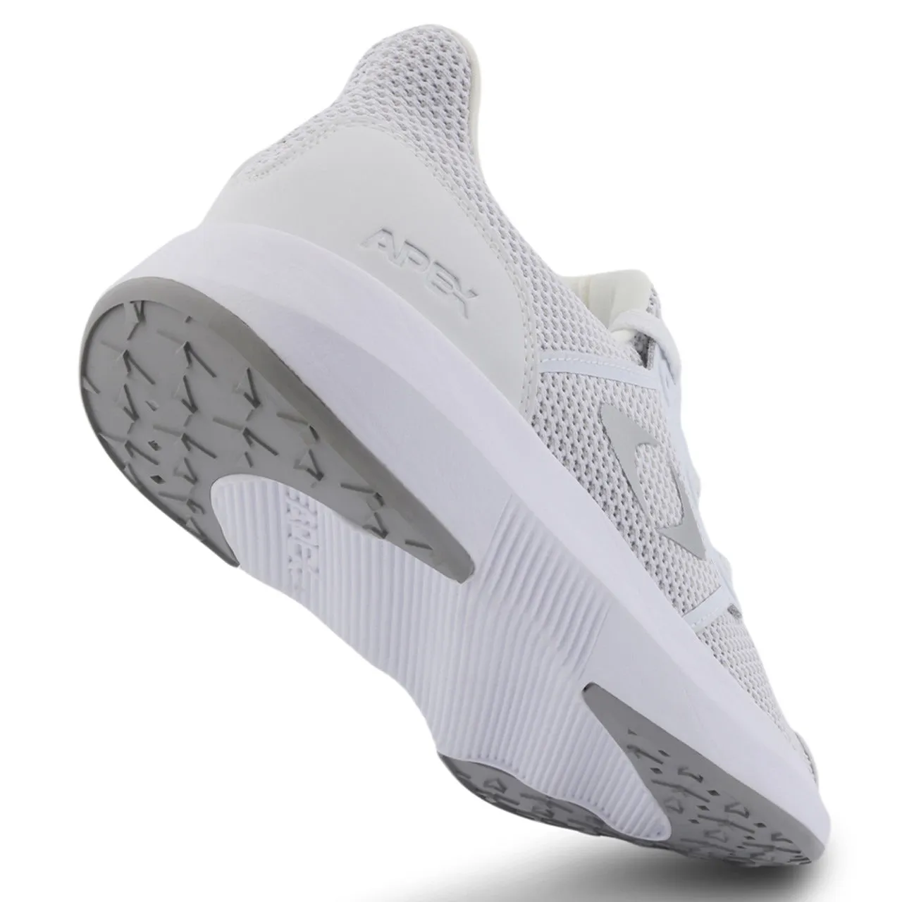 Apexfoot Men's Performance Athletic Sneaker - White - Wide (2E)