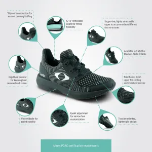 Apexfoot Women's Knit Active Shoe Breeze - Grey-  Medium (B)
