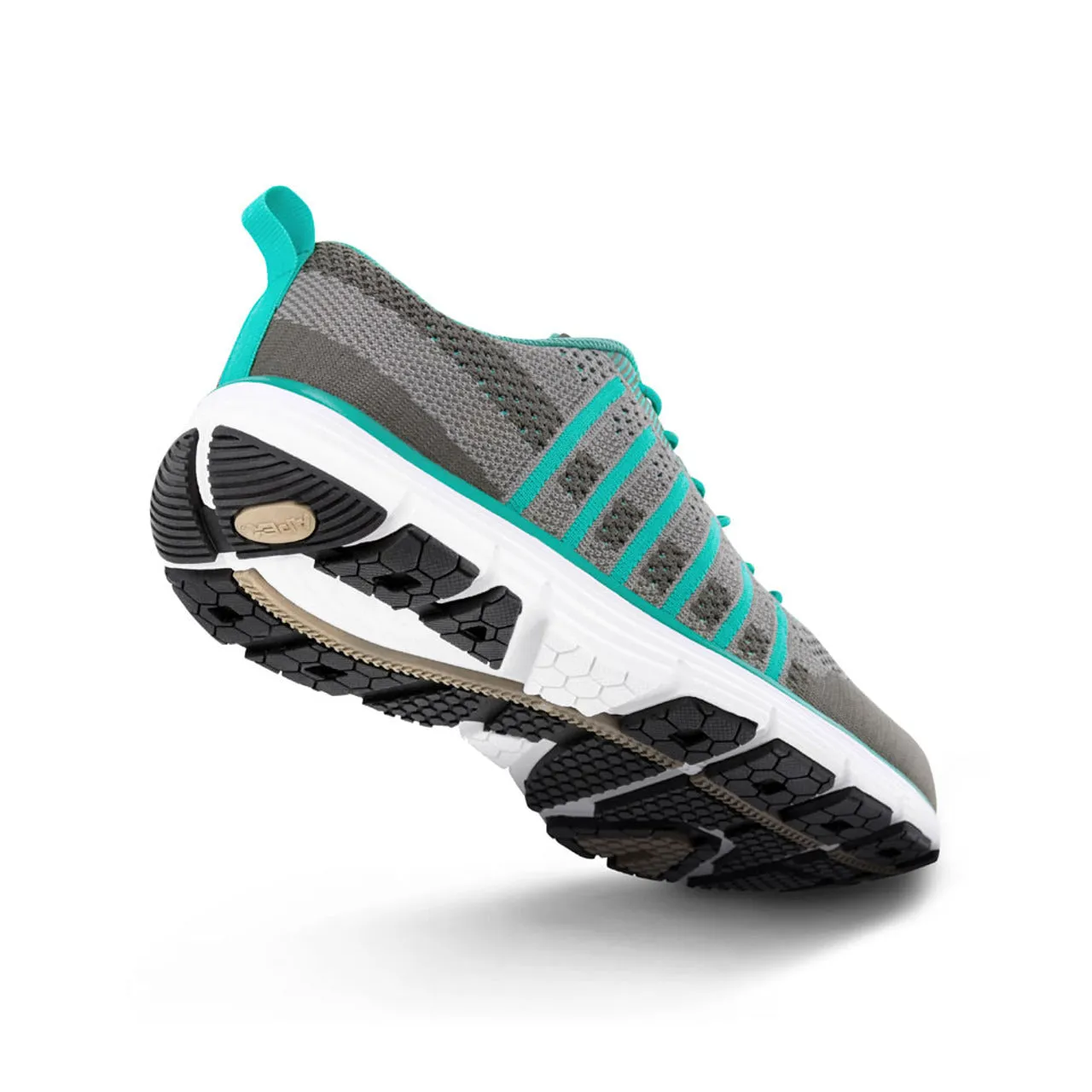 Apexfoot Women's Knit Active Shoe Breeze - Grey- X-Wide (2E)