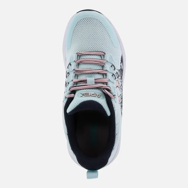 Apexfoot Women's Performance Athletic Sneaker - V Black Seafoam / Pink -  X-Wide (2E)