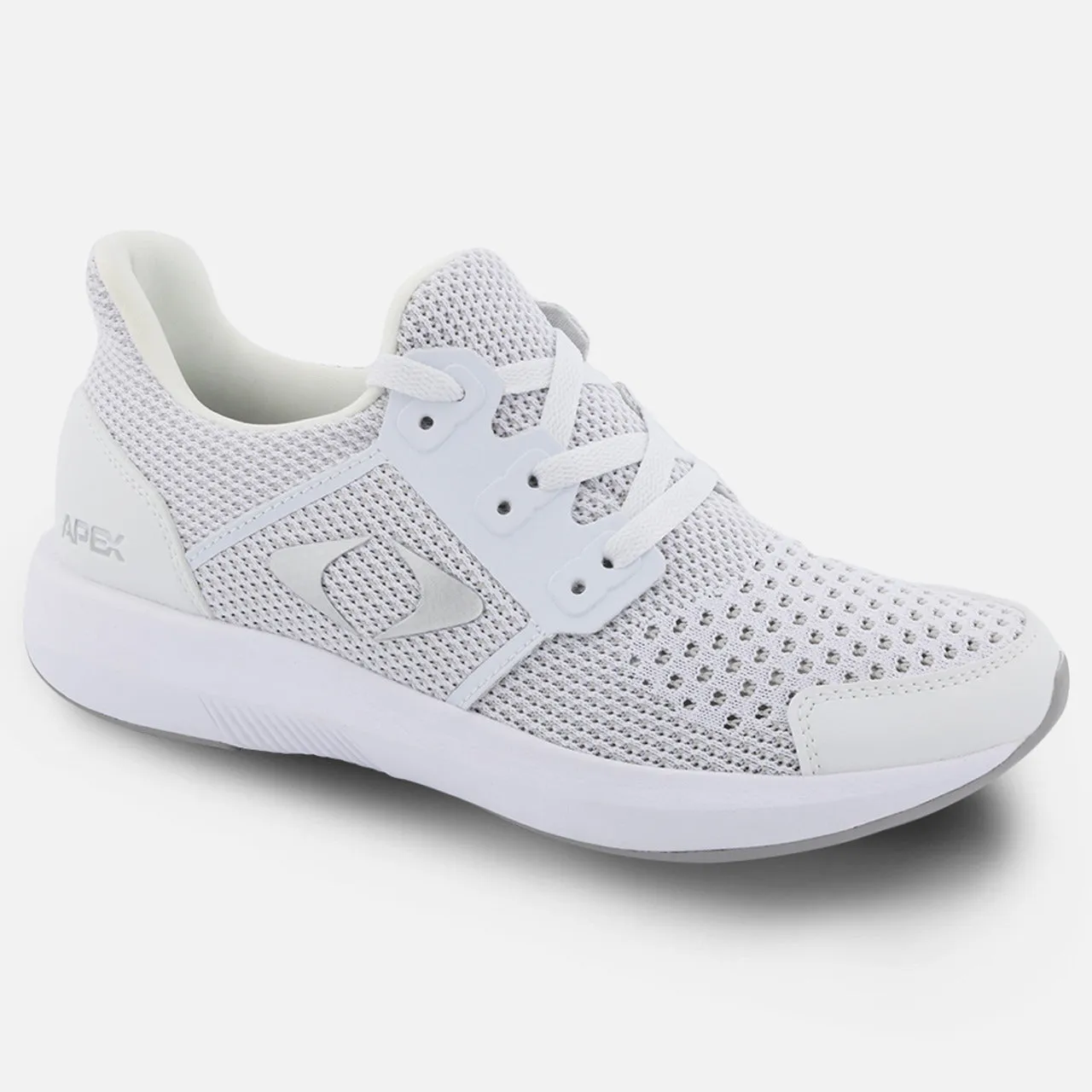 Apexfoot Women's Performance Athletic Sneaker - White - X-Wide (2E)