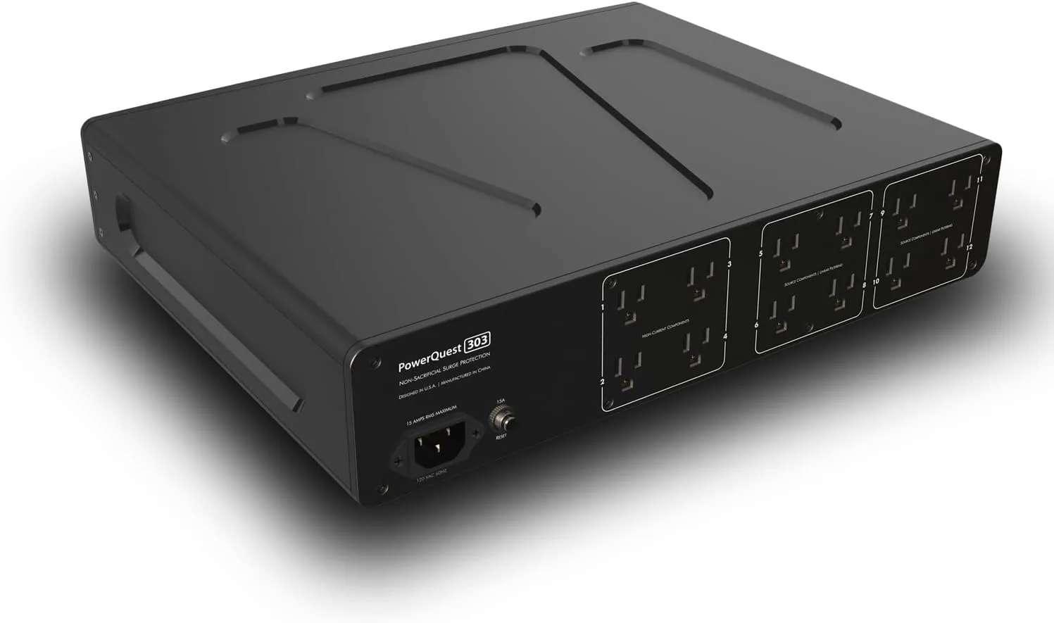 AudioQuest PowerQuest 303 12-Outlet Power Conditioner & Non-Sacrificial Surge Protector - North America