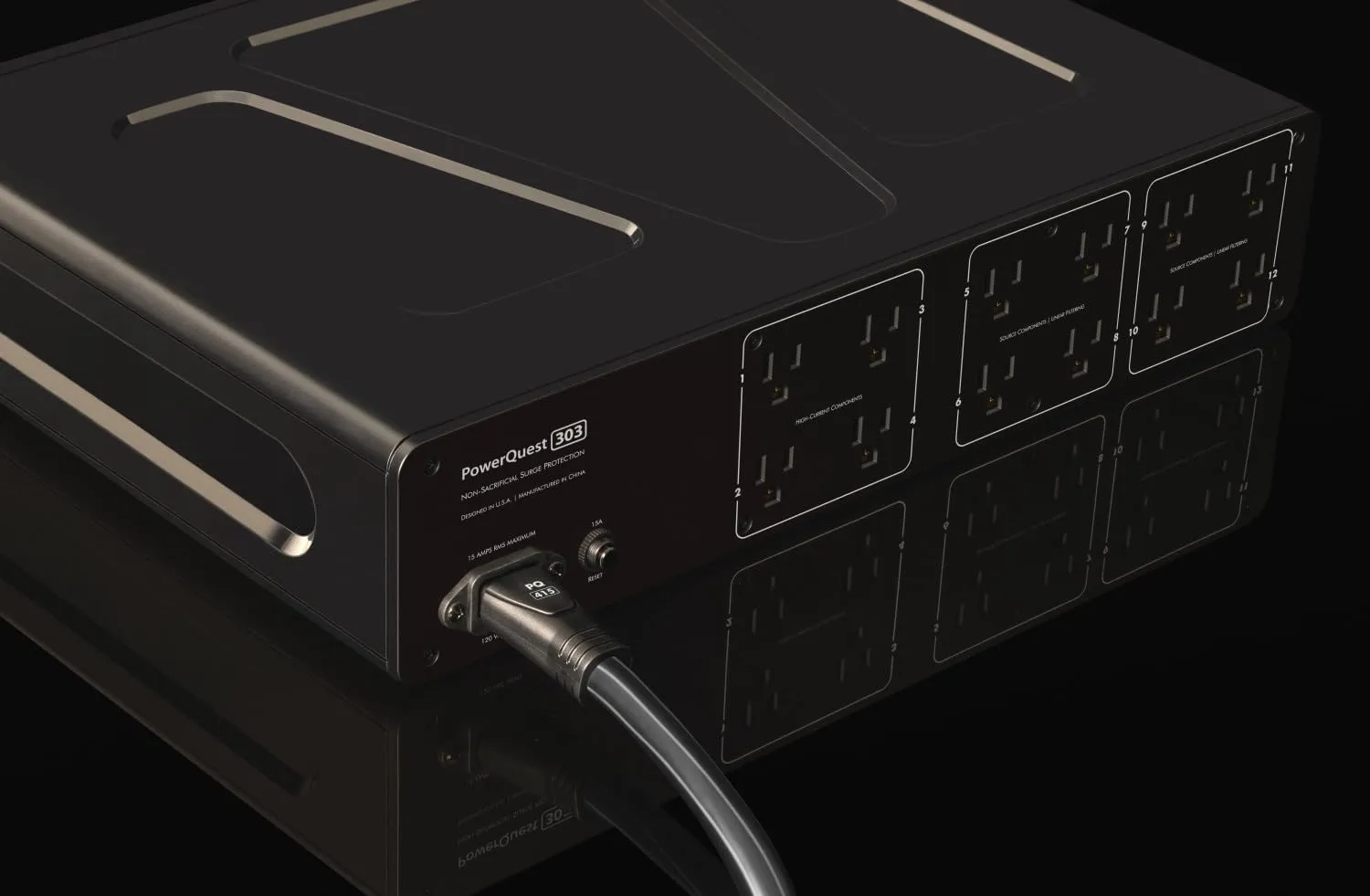 AudioQuest PowerQuest 303 12-Outlet Power Conditioner & Non-Sacrificial Surge Protector - North America
