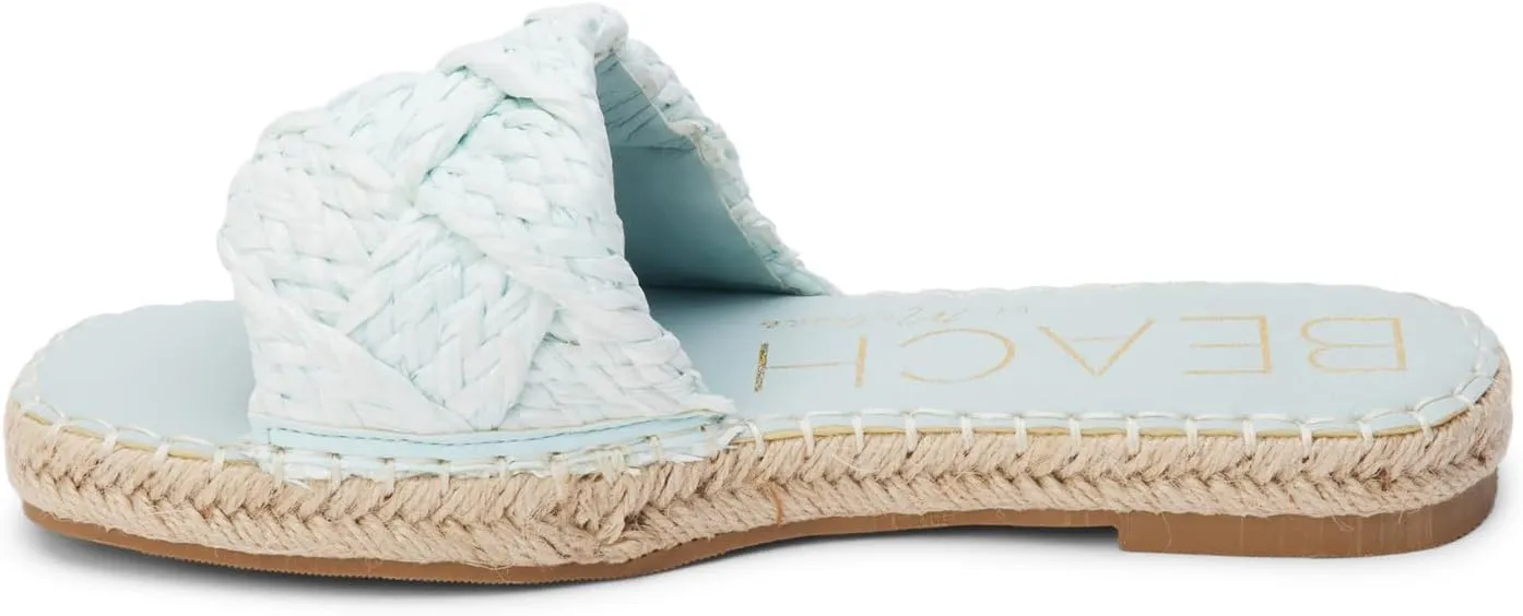 BEACH by Matisse Womens Ivy Espadrille Slide Casual Sandals Casual Low Heel 1-2" - Blue