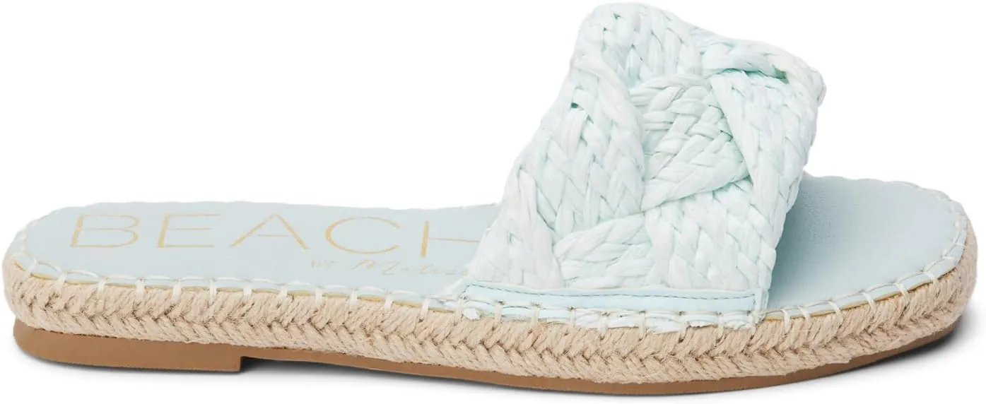 BEACH by Matisse Womens Ivy Espadrille Slide Casual Sandals Casual Low Heel 1-2" - Blue